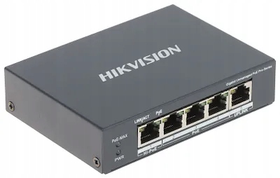 Switch Poe DS-3E0505HP-E 4-PORTOWY Hikvision