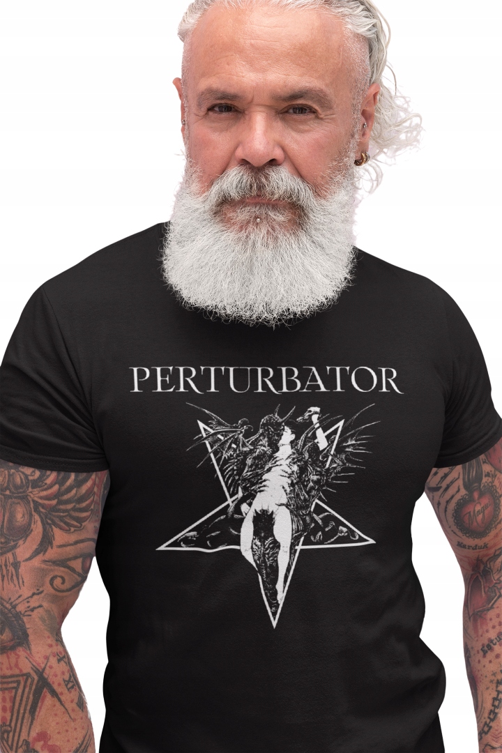 PERTURBATOR KOSZULKA MĘSKA CZARNA T-SHIRT dark wave gothic post