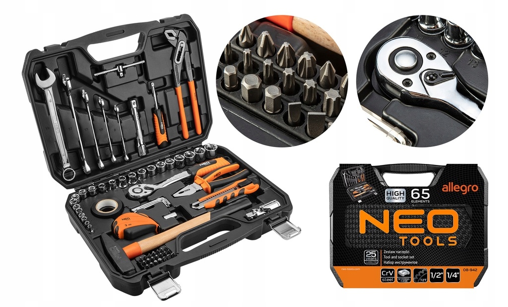 Zestaw narzędzi Neo Tools 08-942 08-942 za 229 zł z Morąg - Allegro.pl -  (12726506829)