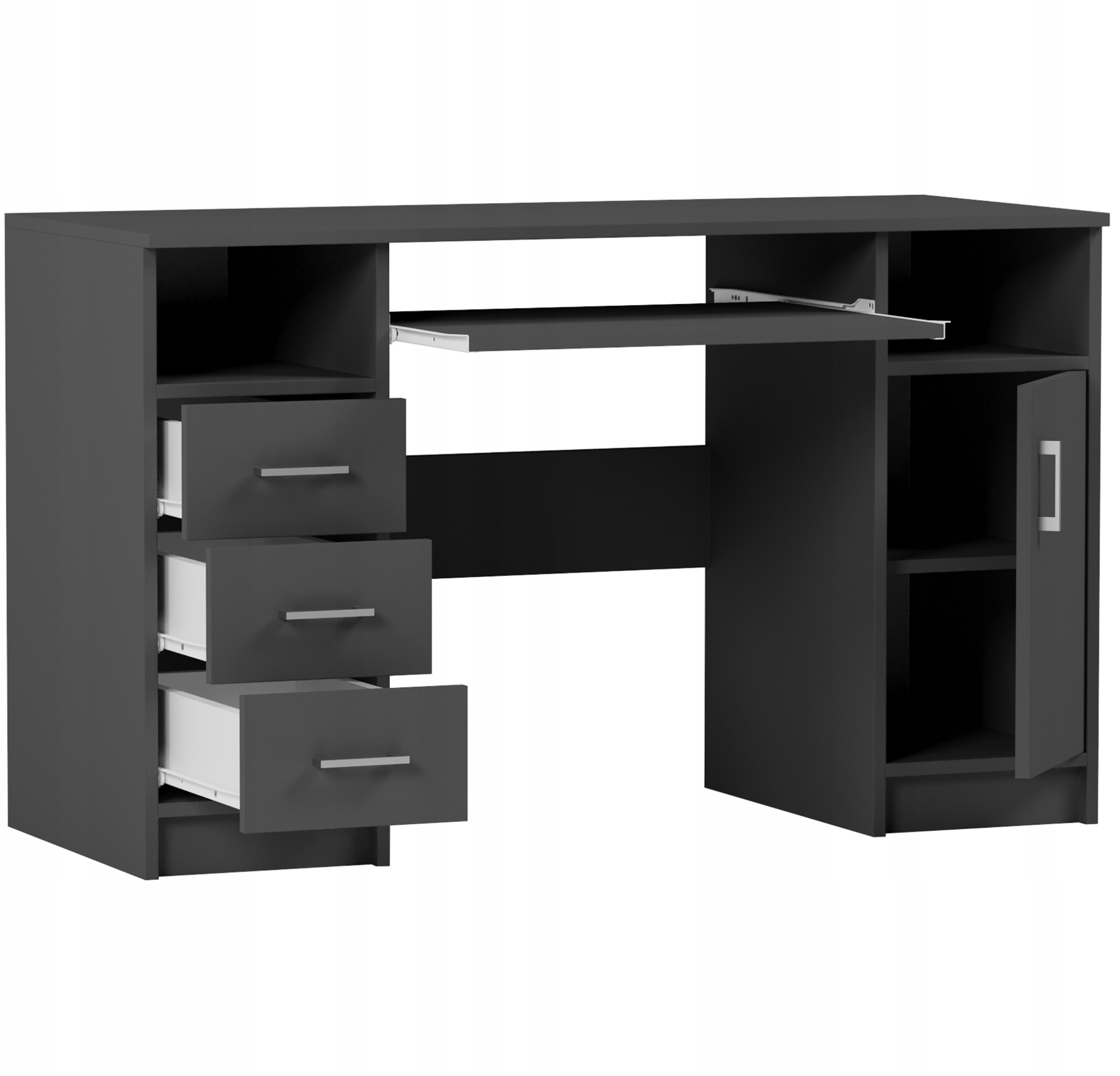 Biurko komputerowe stolik 124cm sonoma N-11 ANTRACYT