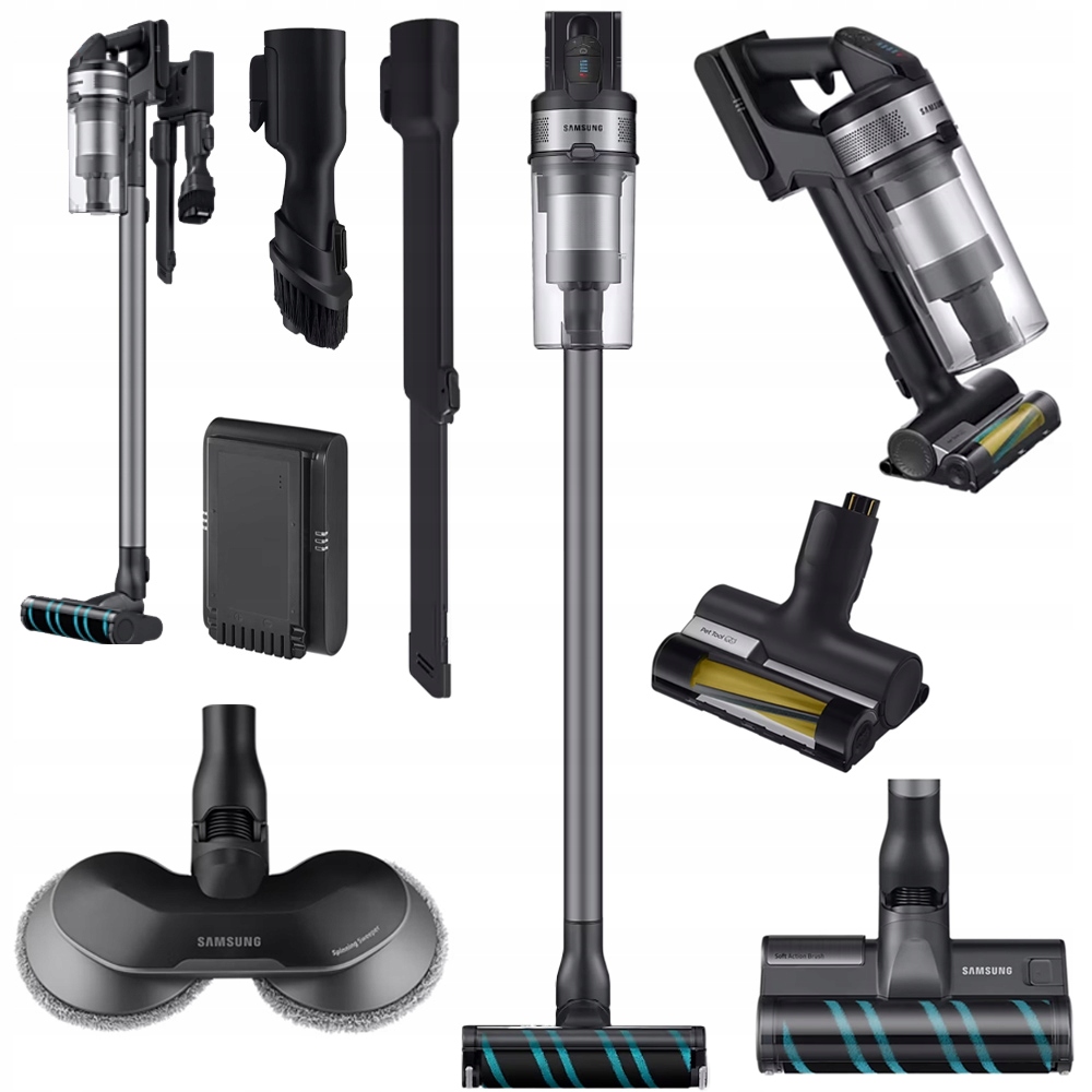 Odkurzacz bezprzewodowy Samsung VS20B75A9R5 2x Szczotka Mopowanie 2w1