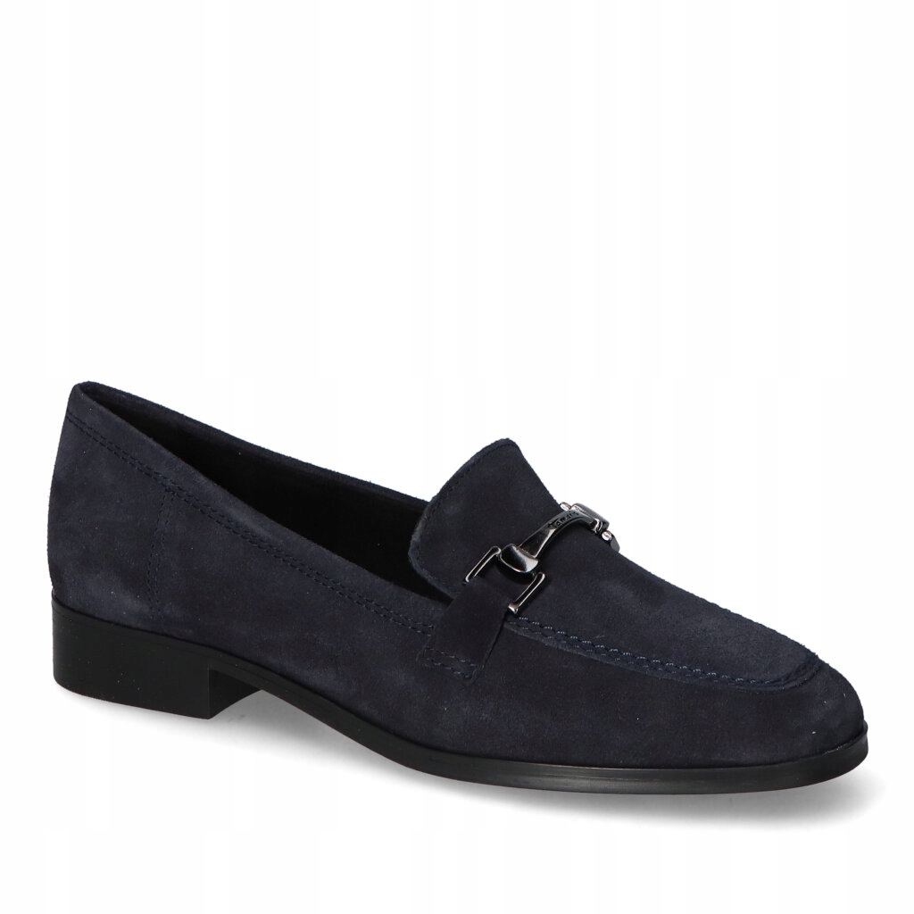 Elegantní dámské mokasíny Tamaris Tmavě modré Semišové s ozdobou 37