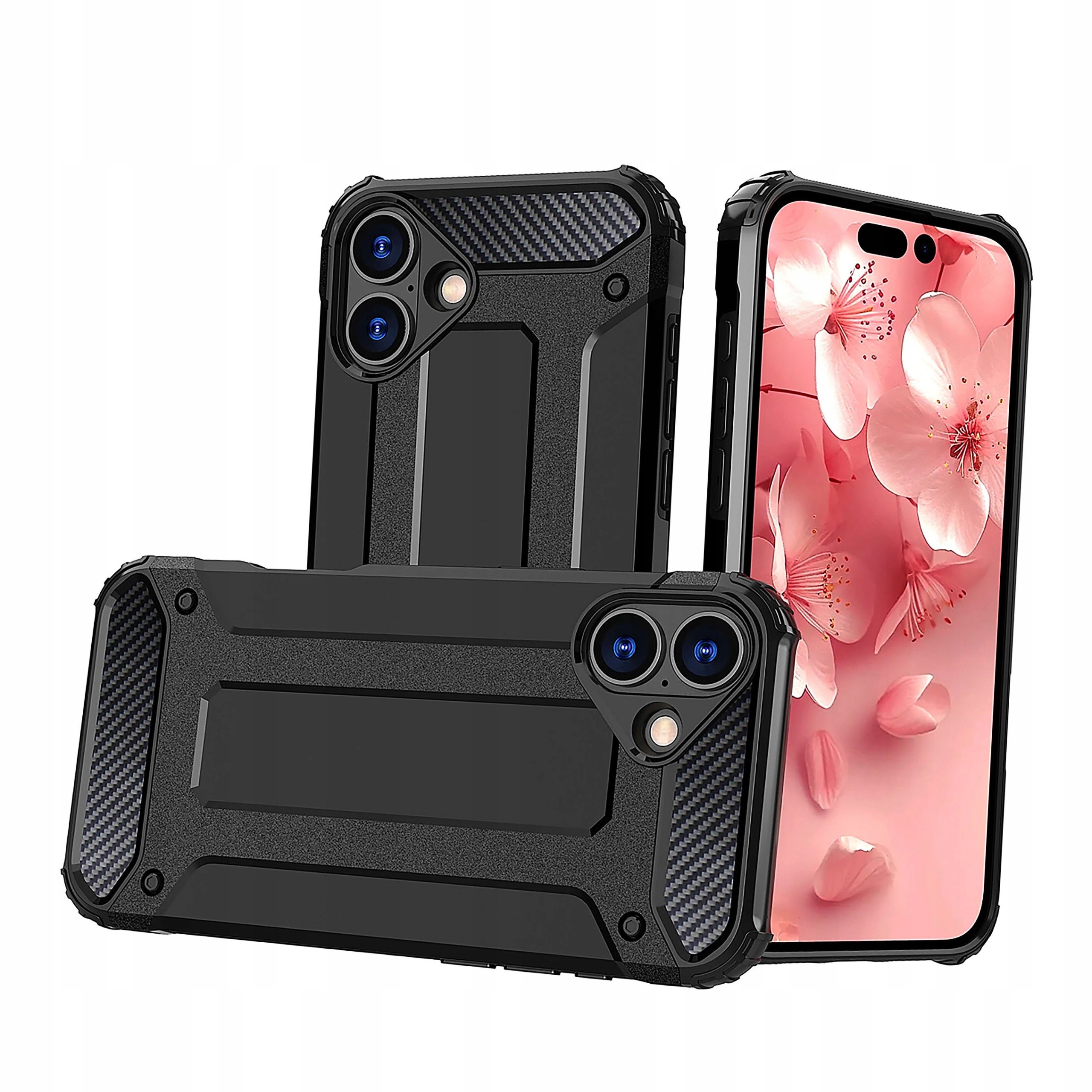 Plecki Etui Hybrid Armor pancerne do iPhone 16 czarne