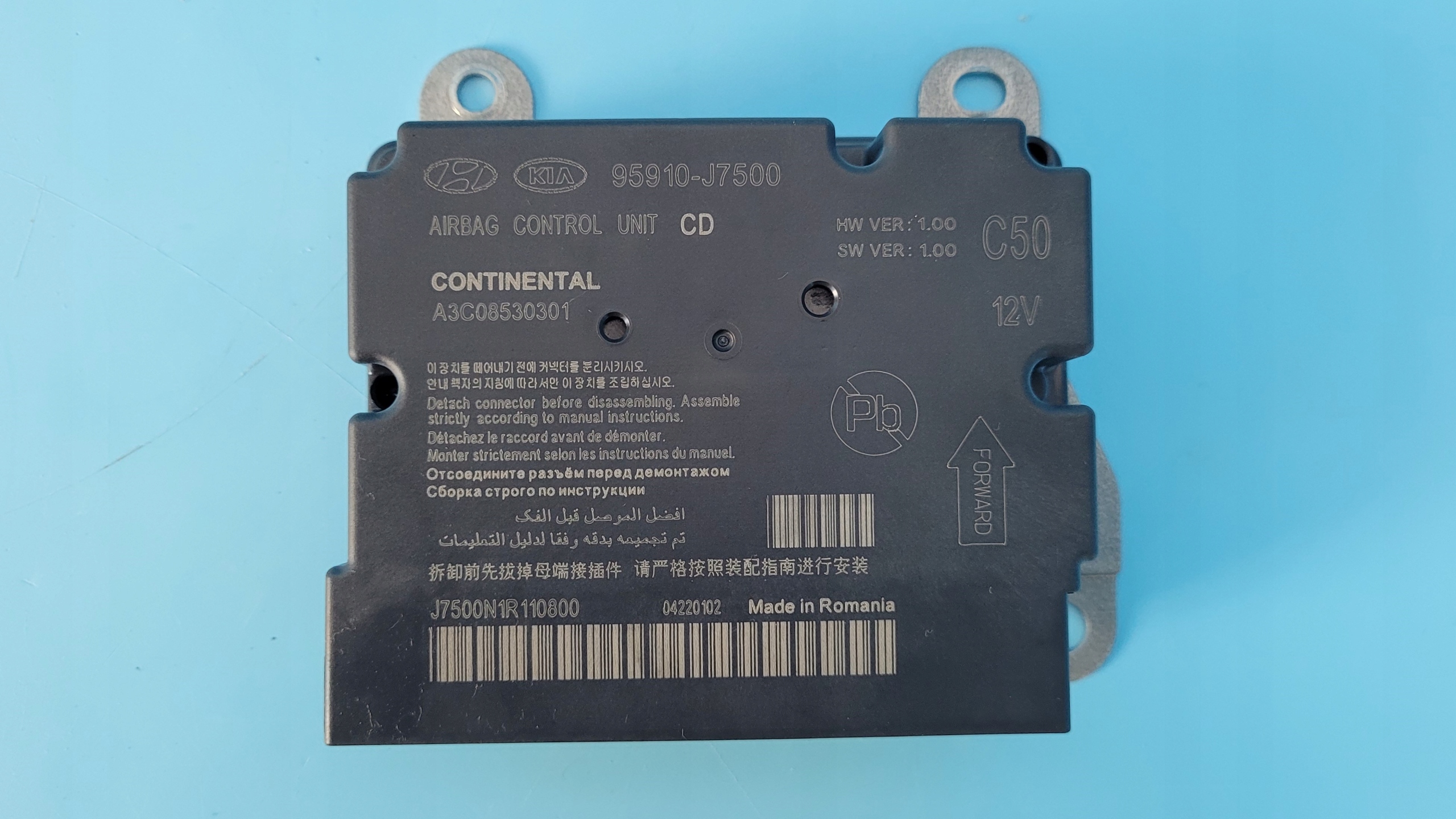 KIA CEED 3 III LIFT MODUŁ STEROWNIK SENSOR PODUSZEK AIRBAG 95910-J7500