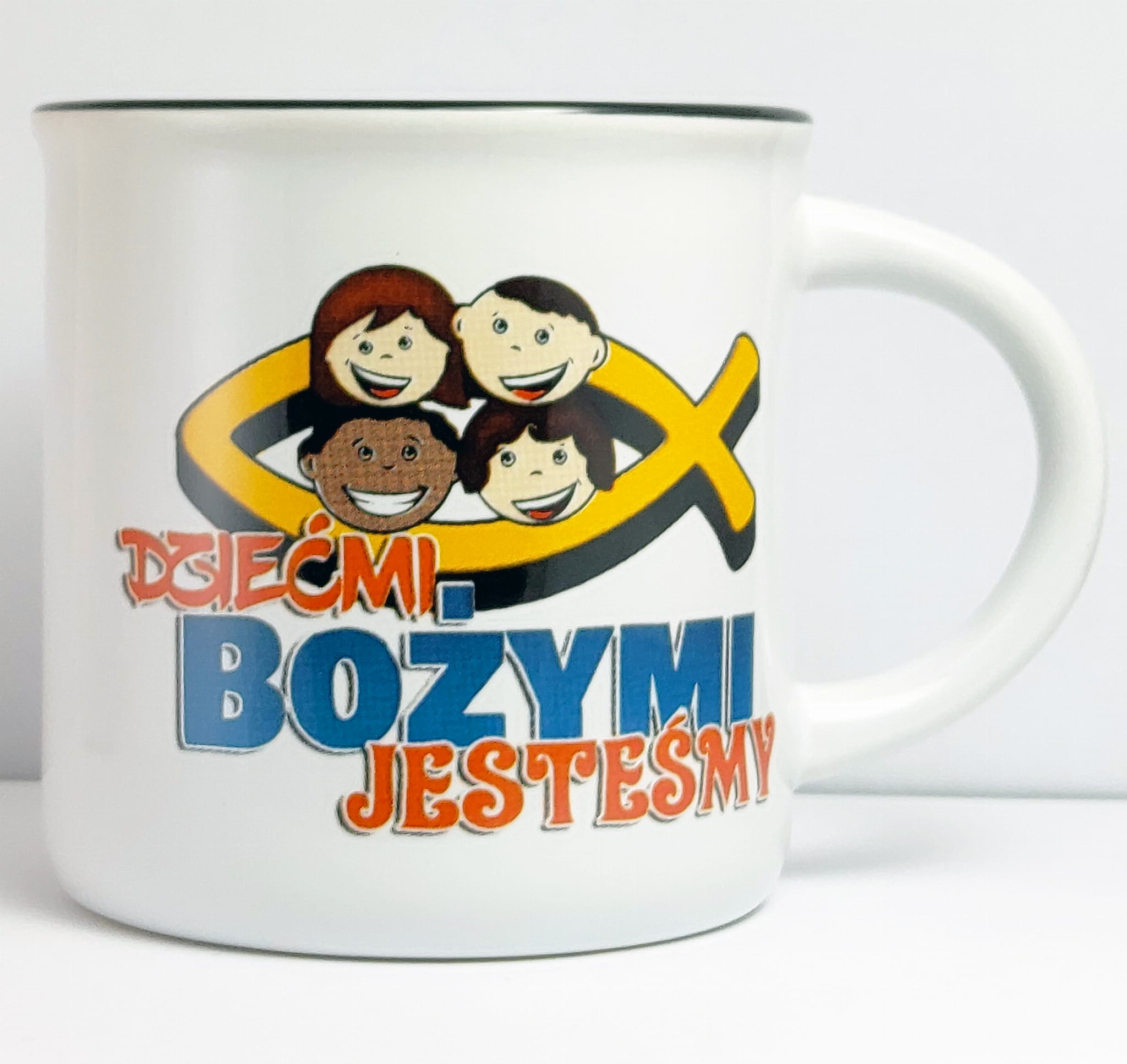 

Kubek biały "Dziećmi Bożymi jesteśmy”