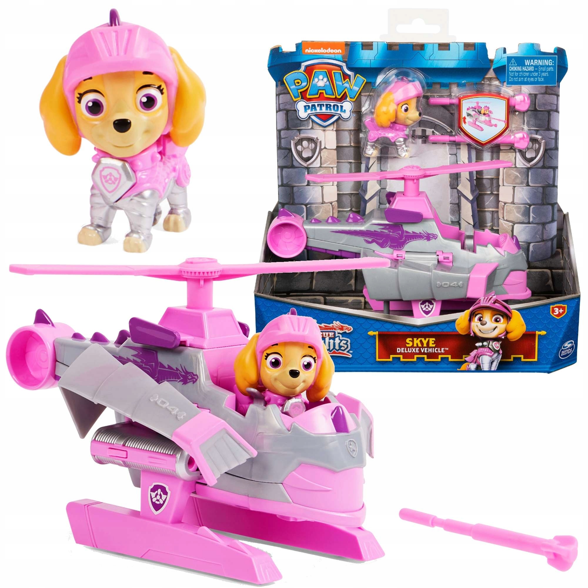 

Psi Patrol Rycerze Figurka Skye Pojazd Helikopter