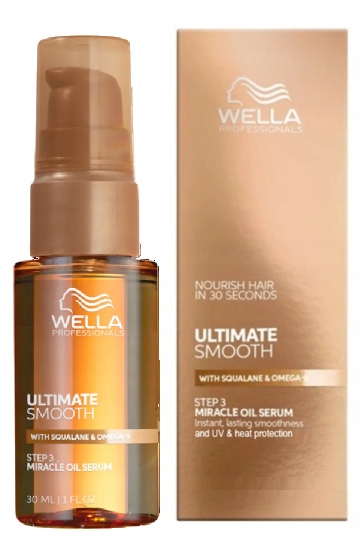 WELLA ULTIMATE SMOOTH OIL SERUM olejek do włosów termoochronny 30 ml