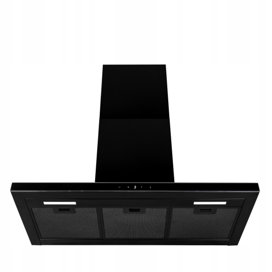 OKAP CIARKO T-LINE HTH BLACK 60 cm LED 44dB 695m3