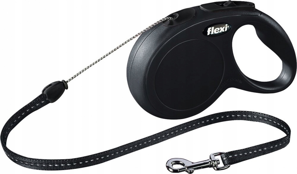 Levně Vodítko flexi automatické New Classic S lanko 8 m pro psa do 12 kg černé