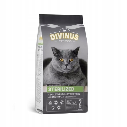 Levně 2X Divinus Cat sterilizované pro kočky Krmivo 2 kg