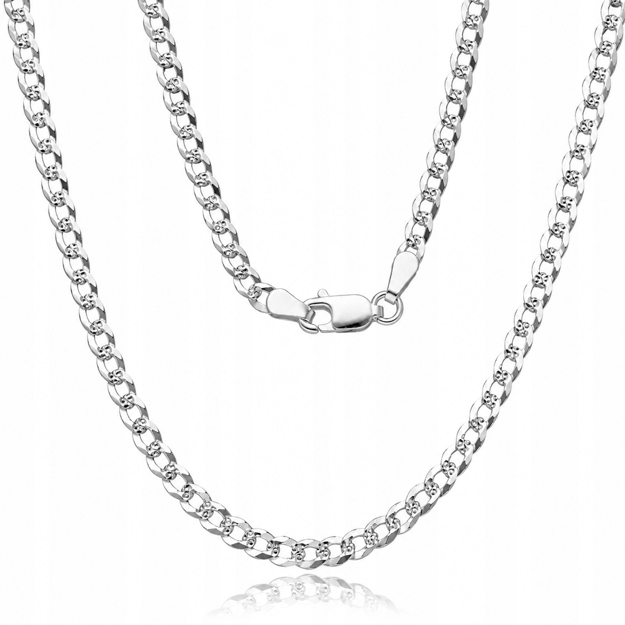 Stříbrný řetízek 925 Pancíř Pave elegantní pánský dámský pevný 45 cm