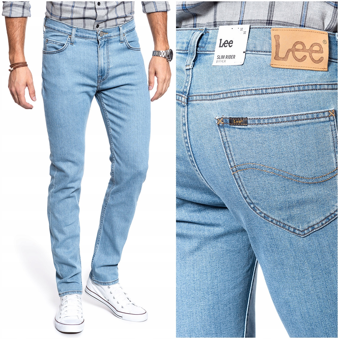 

Lee Rider Męskie Spodnie Jeansowe Slim W32 L32