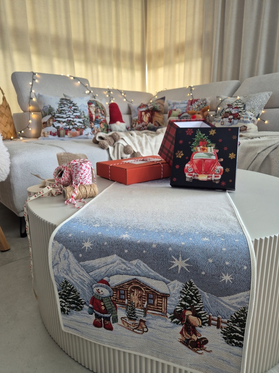 Běhoun se sněhulákem 40x100 cm V17