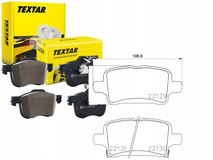 Sada Brzdových Destiček Textar T2536 RA11250