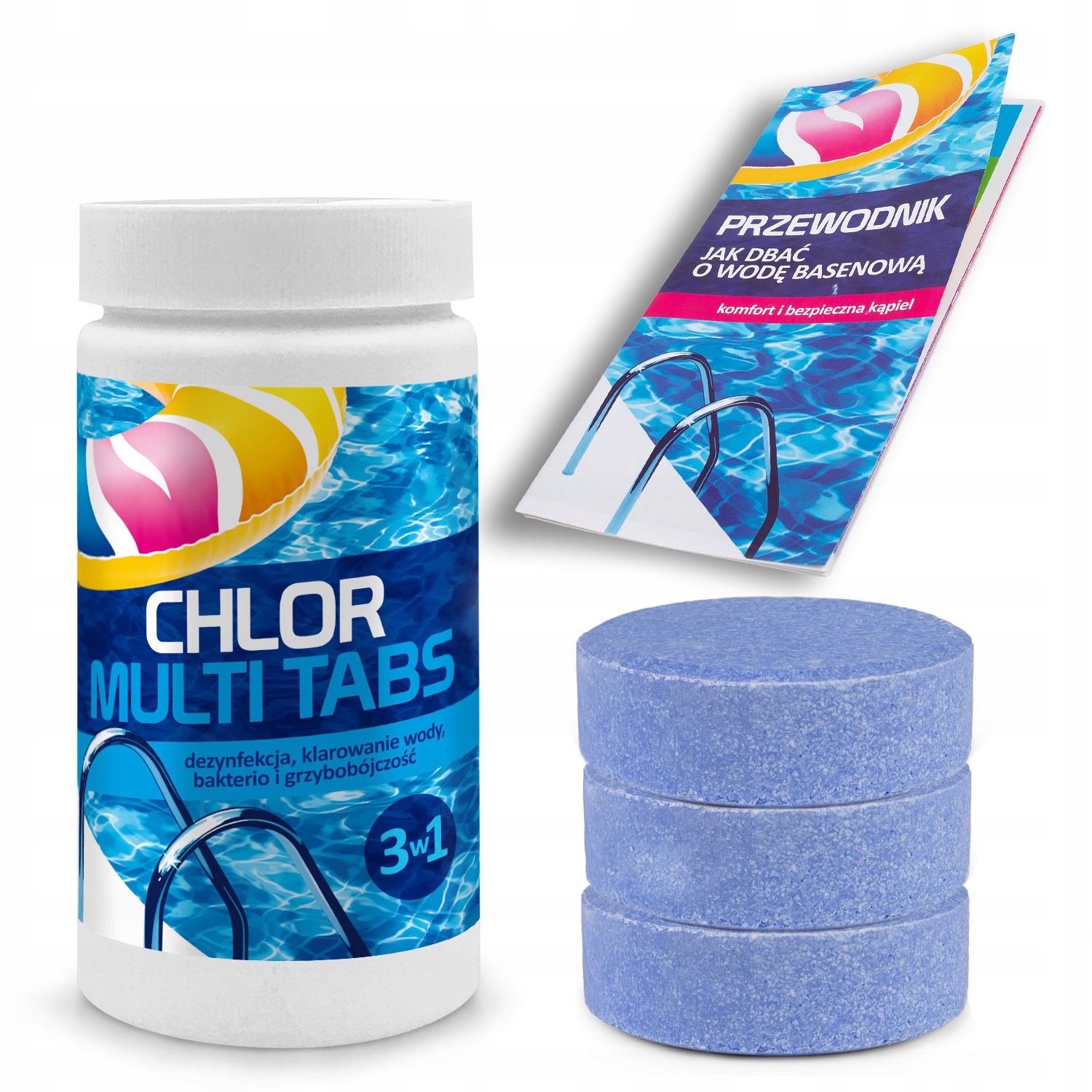CHLOR MULTI TABLETKI DO BASENU CHEMIA BASENOWA 3W1 1kg