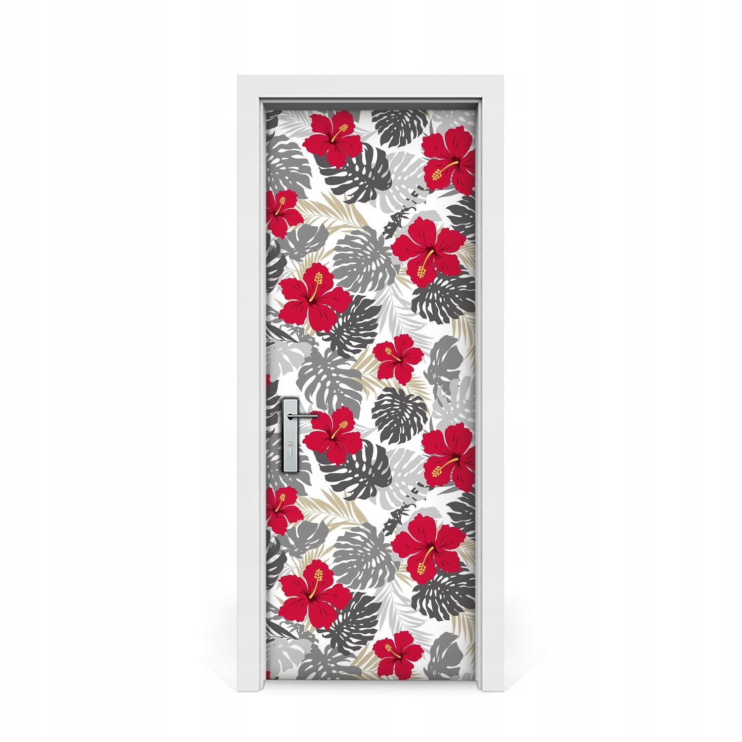 

Naklejka na Drzwi okleina Hibiskus 75x205