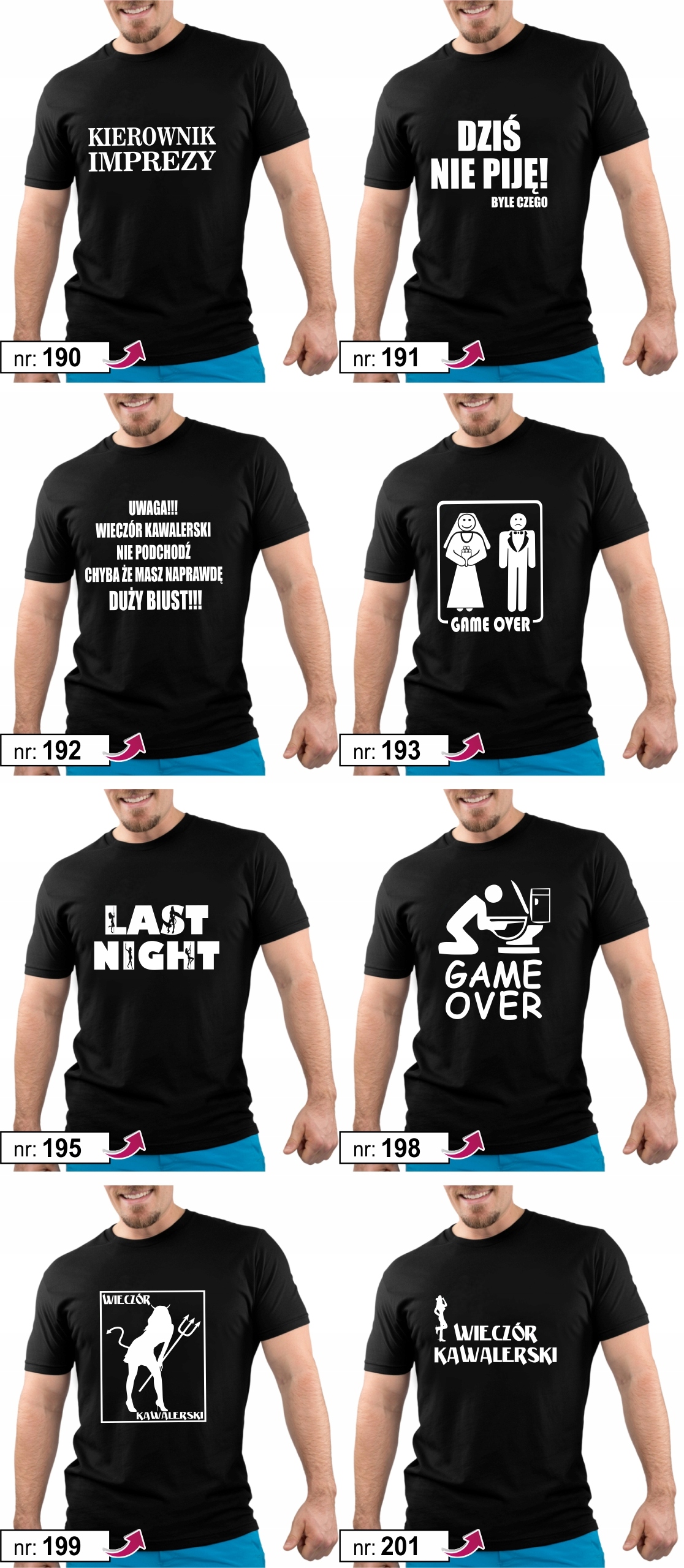 KOSZULKA MĘSKA T-SHIRT TSHIRT WIECZÓR KAWALERSKI DLA PANA MŁODEGO PAN MŁODY Kolor wielokolorowy