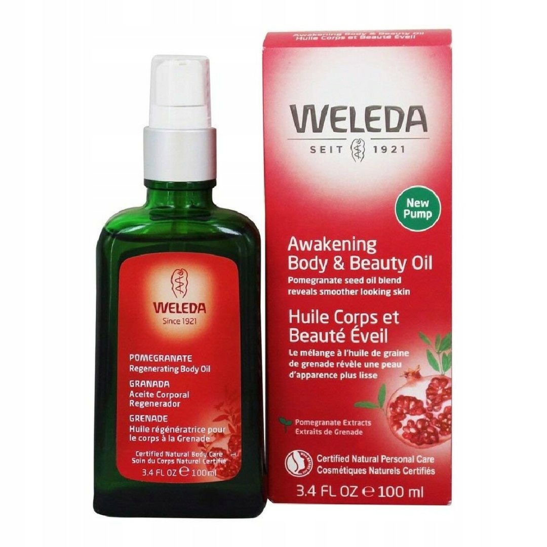 Zpevňující tělový olej Weleda Granátové jablko (100 ml)