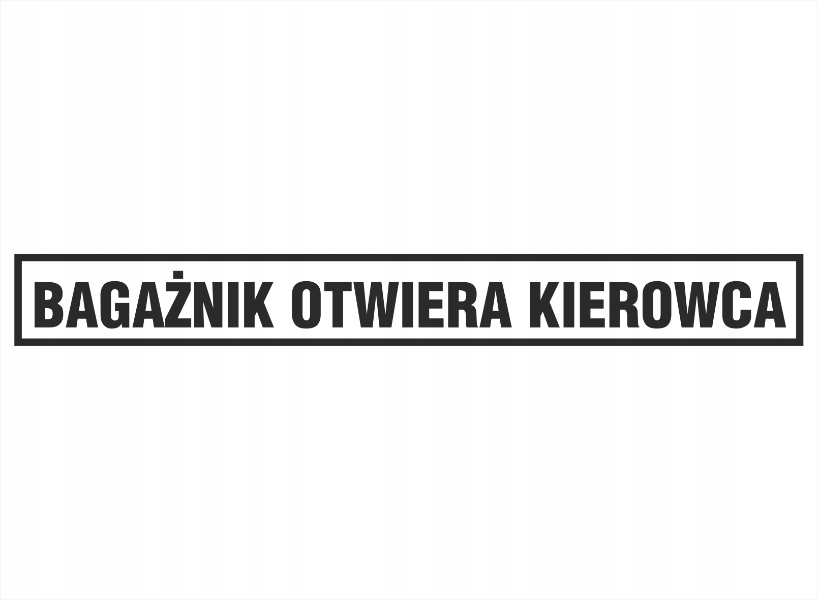 Naklejka na klapę Bagażnik Otwiera Kierowca autobus autokar bus klapa