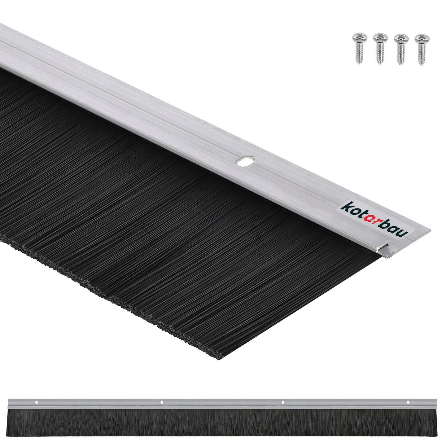 LISTWA SZCZOTKOWA DRZWIOWA 6 CM USZCZELNIAJĄCA DO DRZWI PRZYKRĘCANA 1 METR