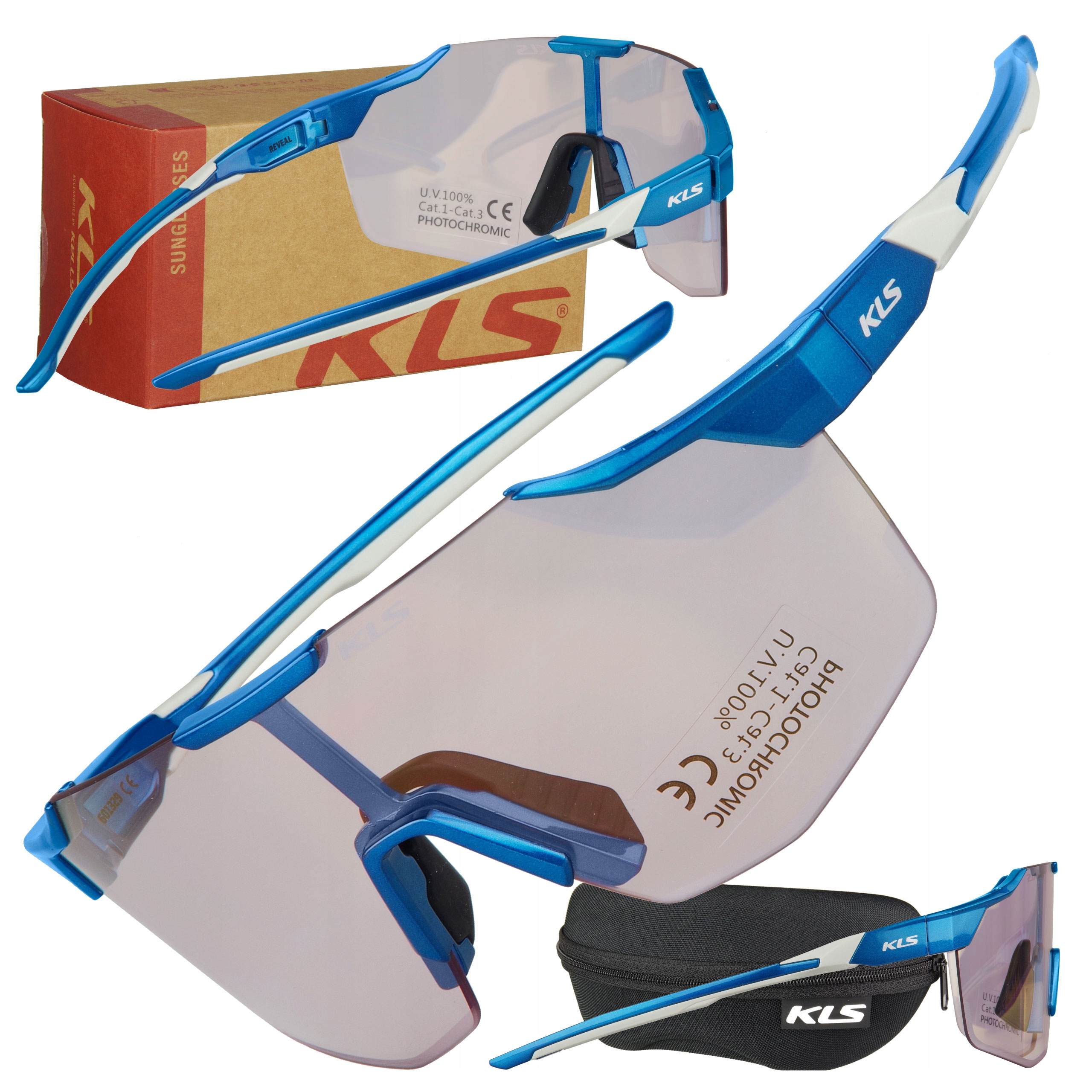 Cyklistické Brýle Kellys Reveal Petrol Fotochromatické Sklo Cat. 1-3 Pouzdro