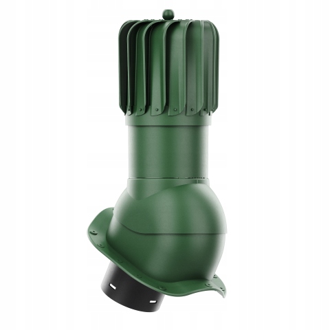 Rotačný krb Rotoline pre plechovú krytinu, profil W fi 150 mm, zelený