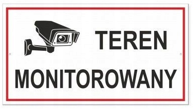 Tabliczka informacyjna TEREN MONITOROWANY