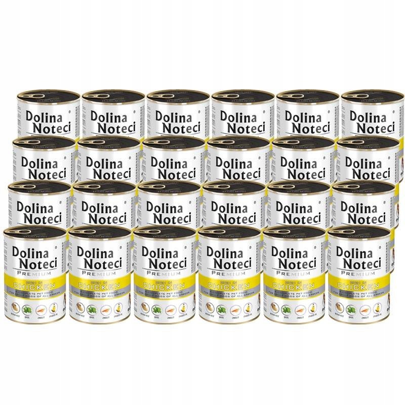 Mokra karma dla psa Dolina Noteci Premium bogata w kurczaka 24 x 400 g