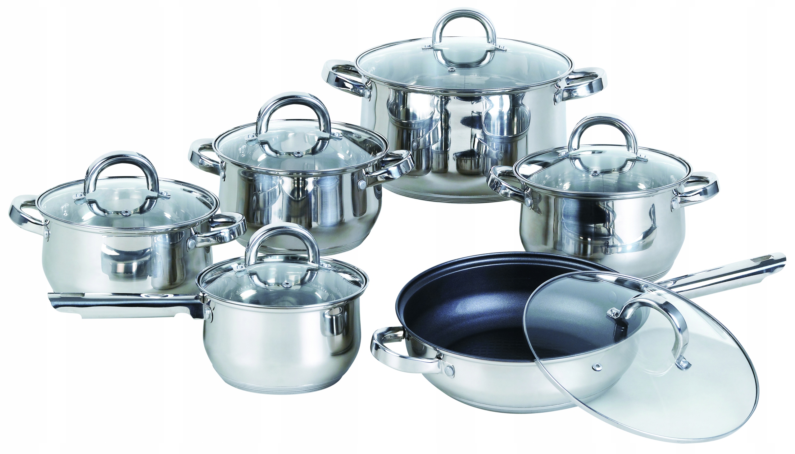 GARNKI INDUKCJA ELEGANCKI ZESTAW GARNKÓW STALOWYCH komplet GARNKI INDUKCJA EAN (GTIN) 6954125108032