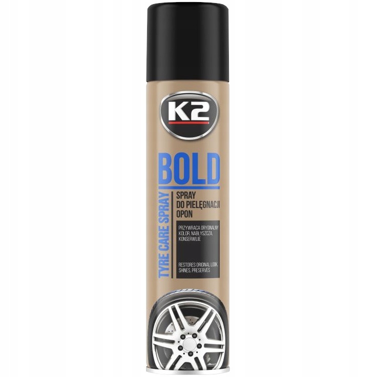 

K2 Bold 0,6L Spray Do Nabłyszczania Opon Czernidło