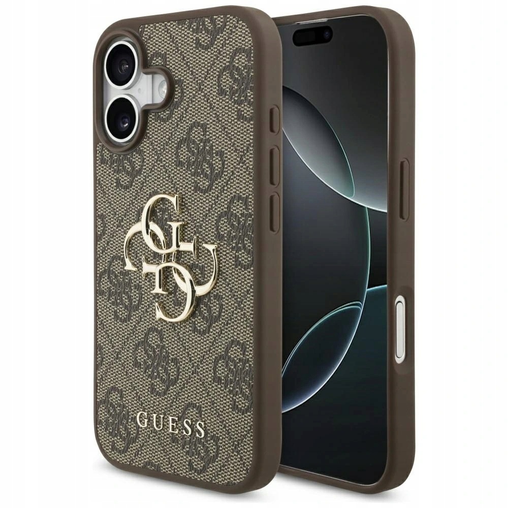 Guess – Hardcase 4G Big Logo etui na iPhone 17 – brązowe