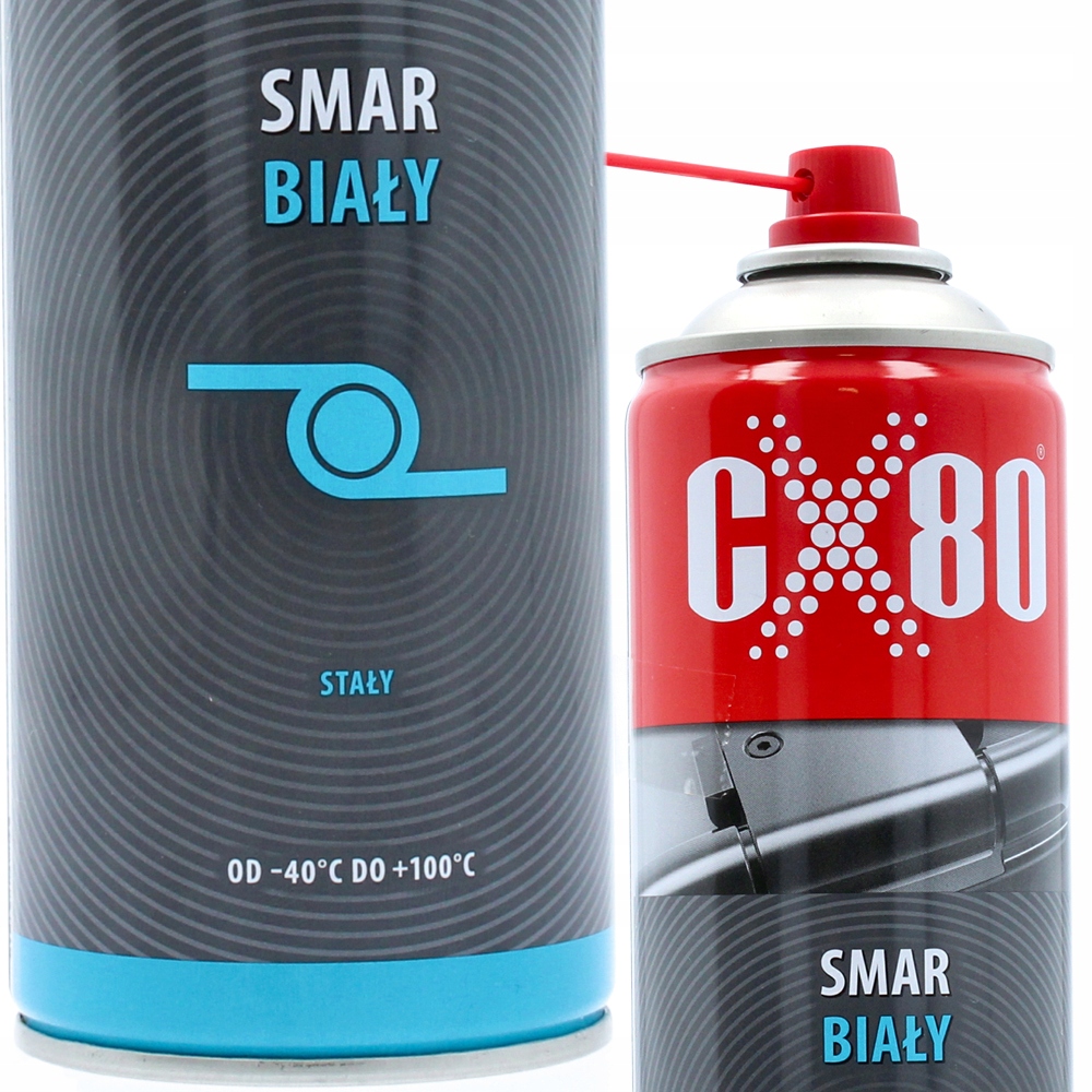 Smar BIAŁY 500 ml Zawiasów Zamków Sprężyn Linek Bram Drzwi Samochodu SPRAY Pojemność opakowania 500 ml