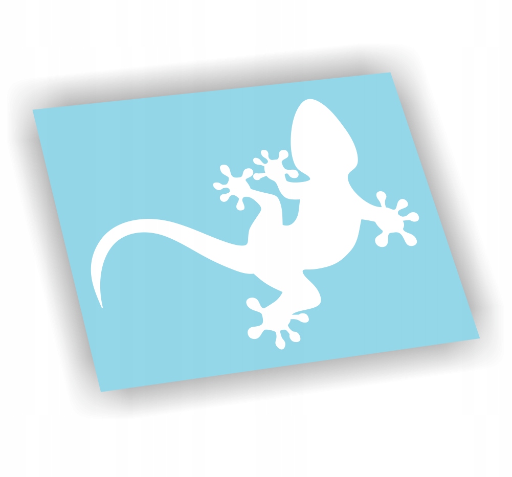 Naklejka Gekon kolor Biały jaszczurka naklejki na samochód auto!