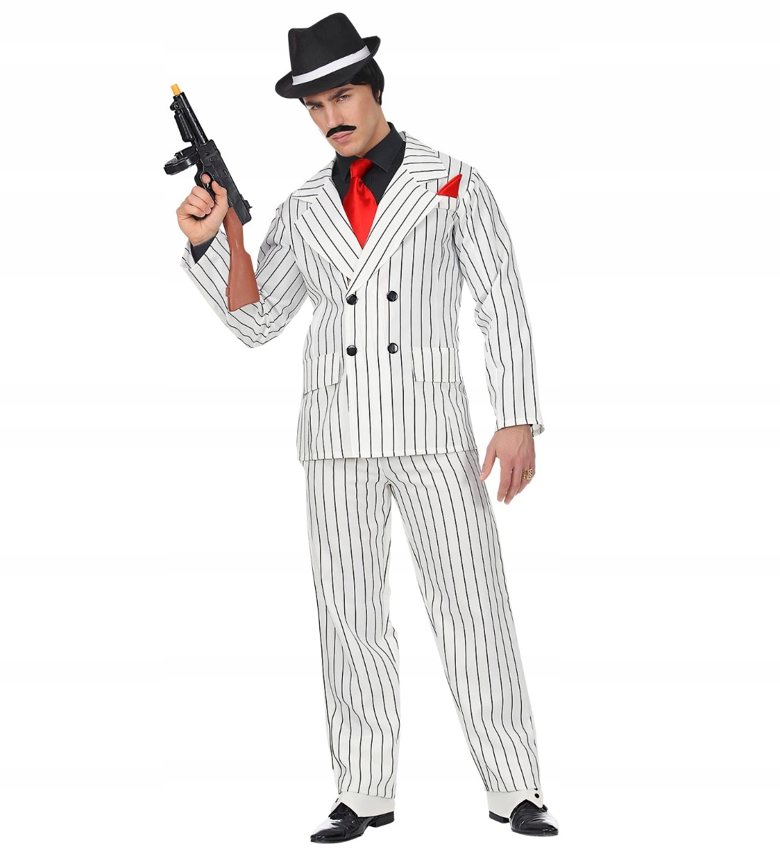 Kostým Gangster Bílý Al Capone Kostým Mafiána Retro Roky 20 XL