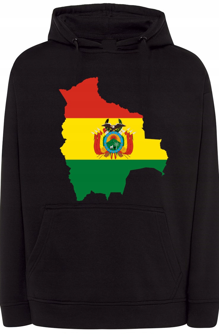 Bolívie Pánská mikina s kapucí s potiskem r.XS