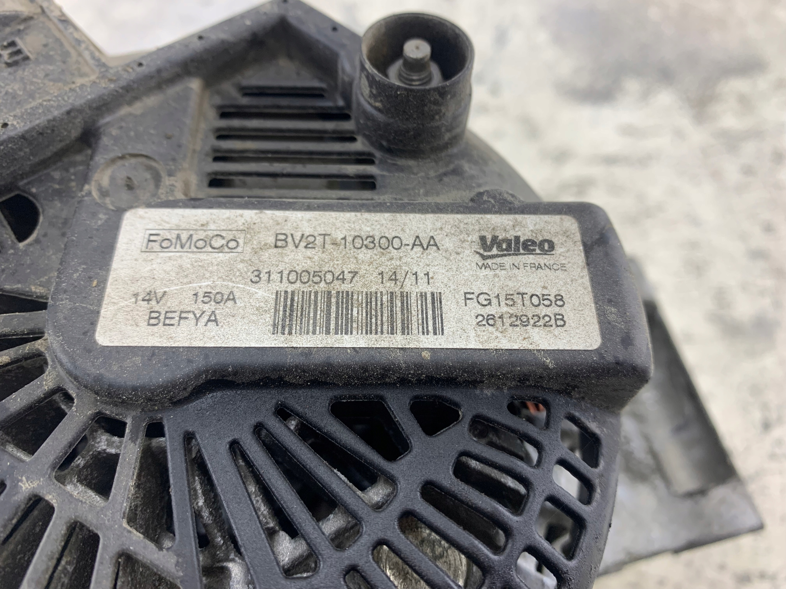 FORD FIESTA MK7 1.25 alternator BV2T10300AA 150A