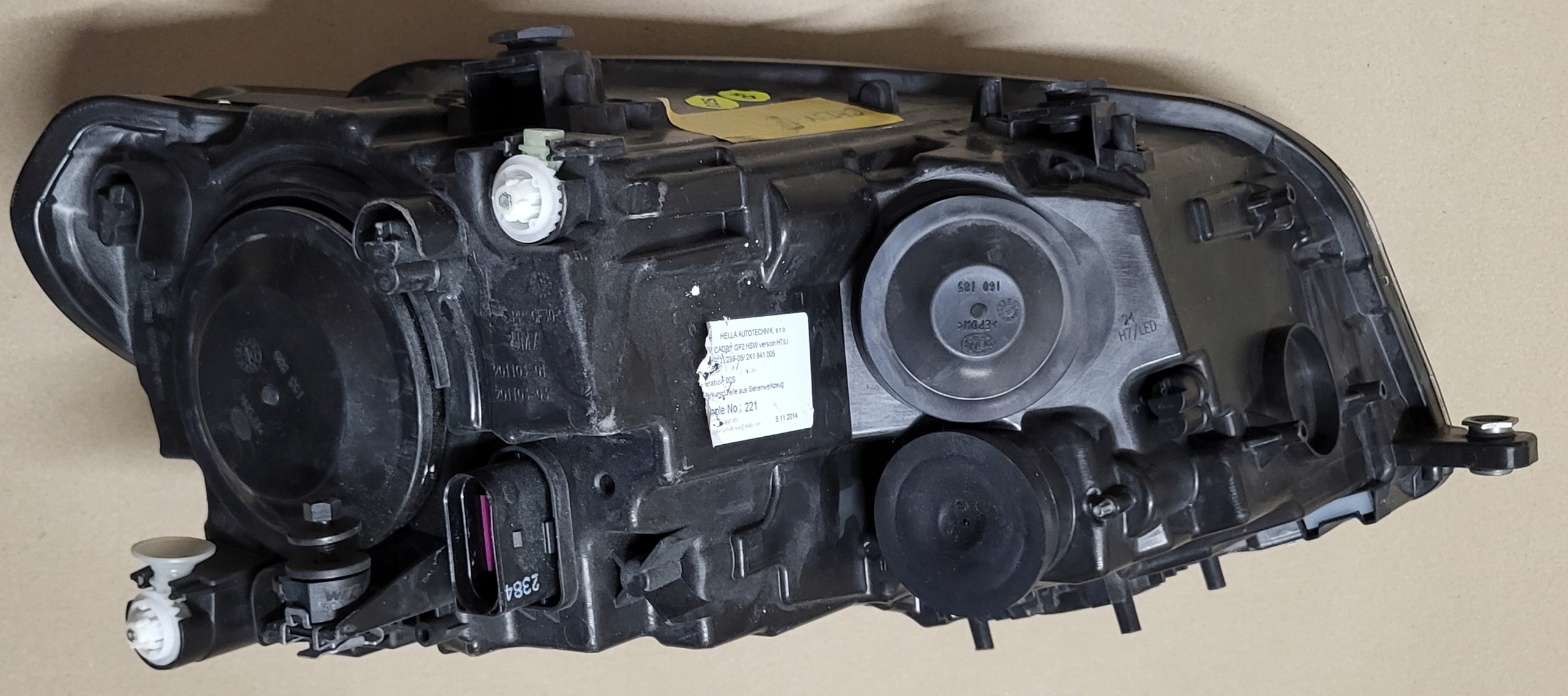 light REFLEKTOR front left front VW CADDY 2K original EUROPA