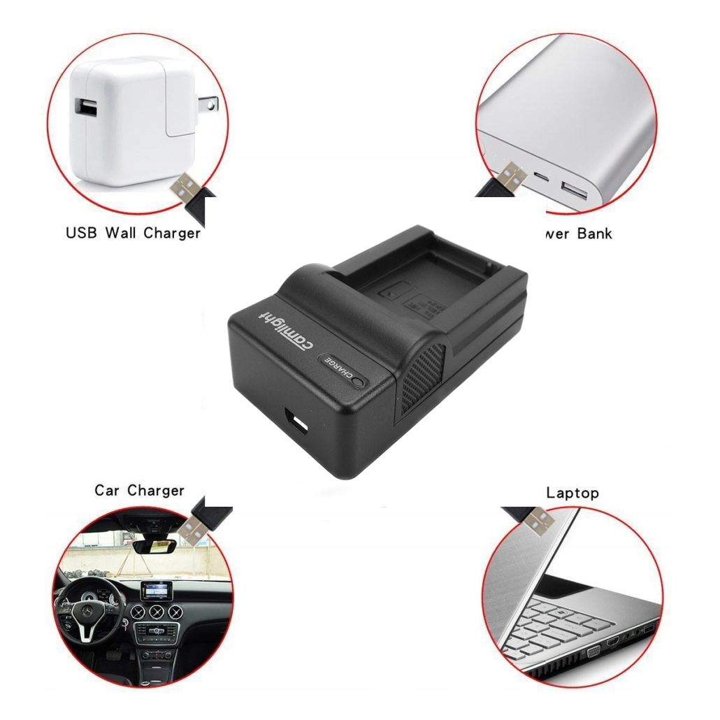 ŁADOWARKA USB + AKUMULATOR DO NIKON COOLPIX P1000 Model EN-EL20