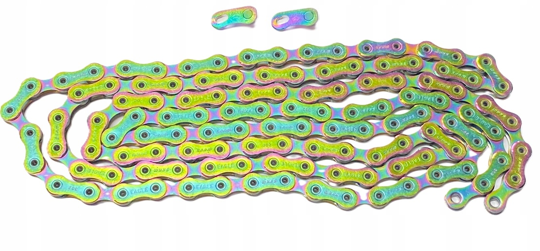 Sram XX1 Eagle 12s Hollow Pin spinka rainbow łańcuch 112 ogniw
