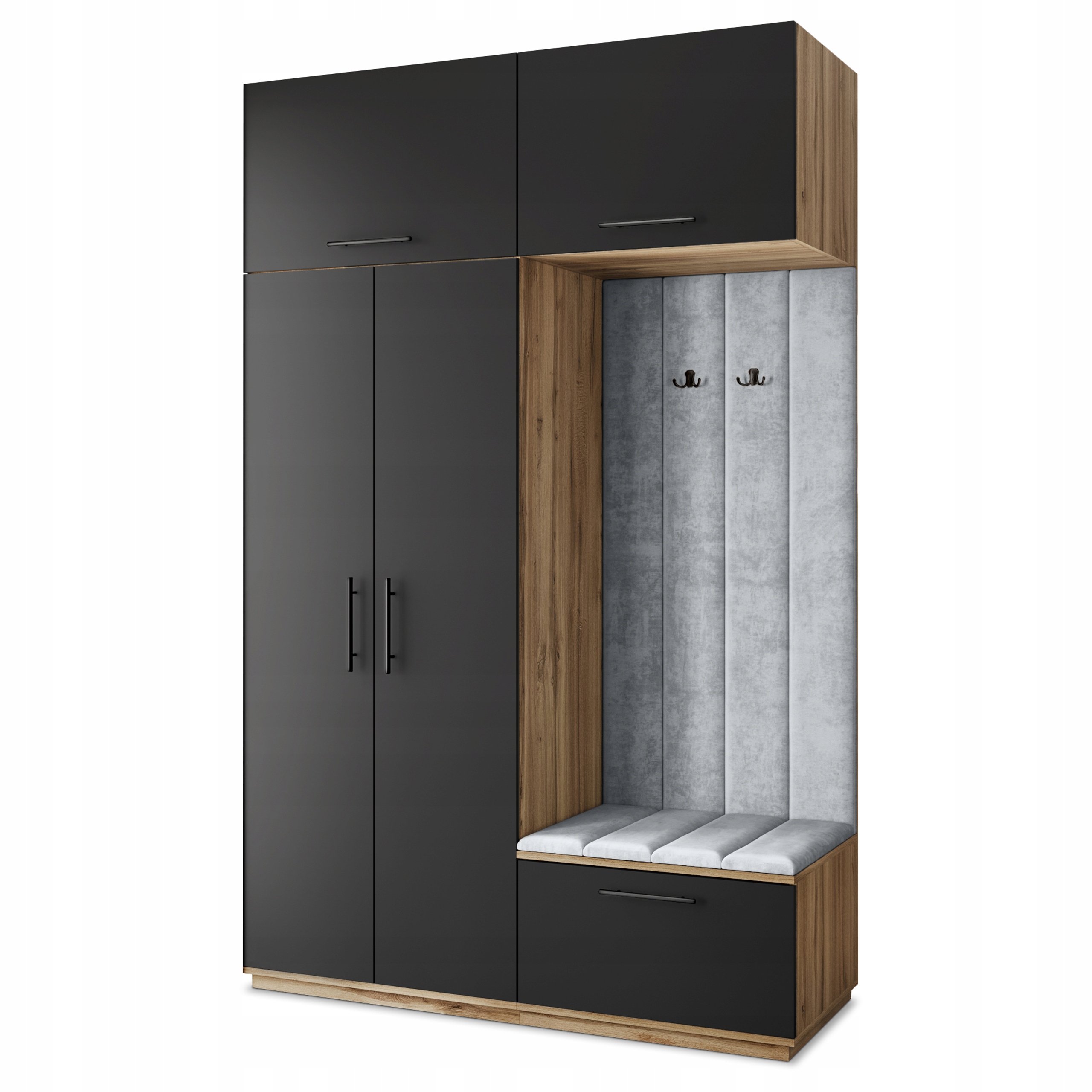 Šatní skříň Rema 150/240/60 cm Skříň do předsíně Moderní dub wotan