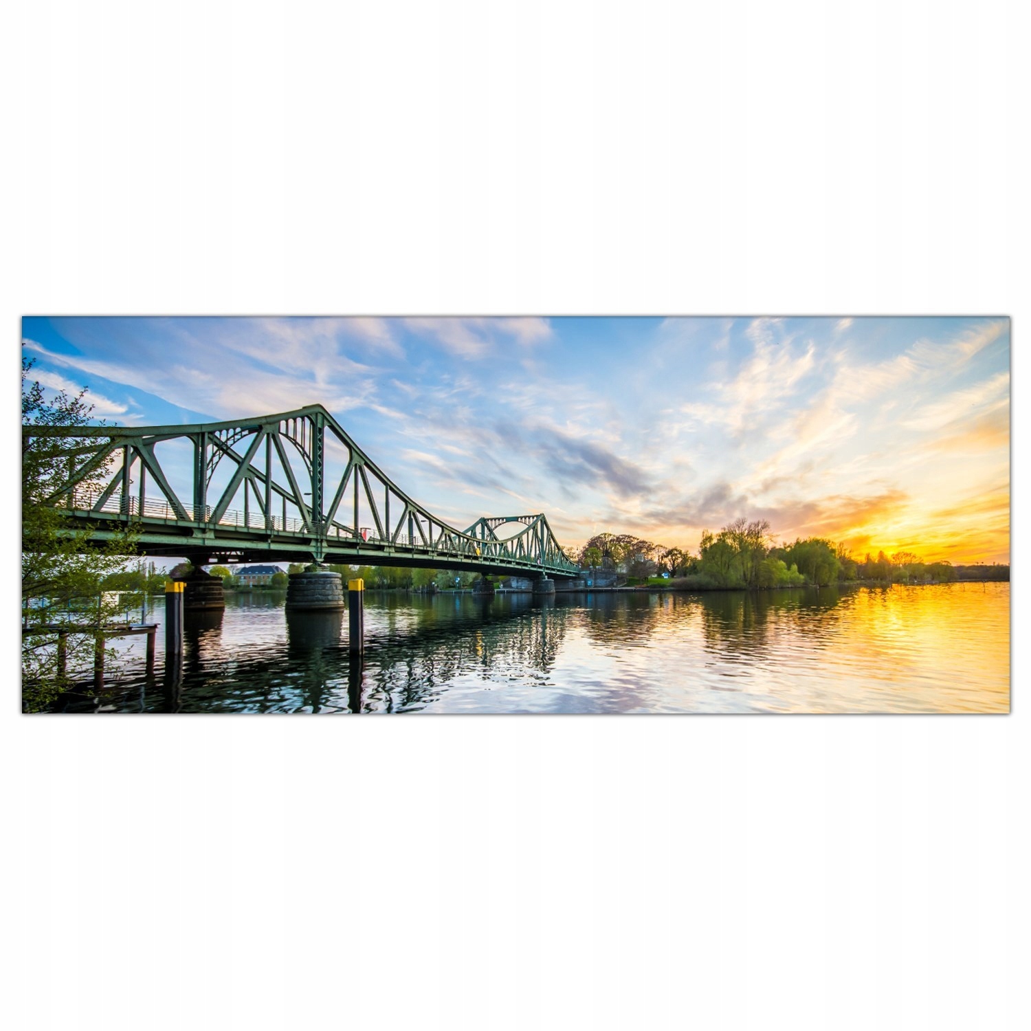 Most Řeka Krajina 125x50 Tvrzené sklo panel