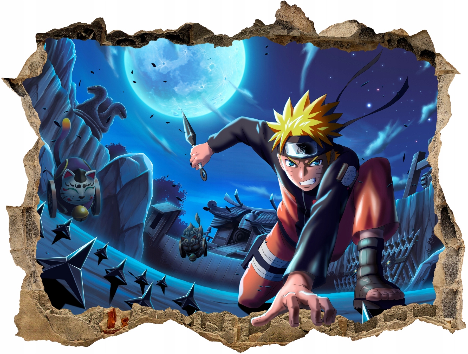 NARUTO ANIME Naklejka ścienna 120x91 cm #805