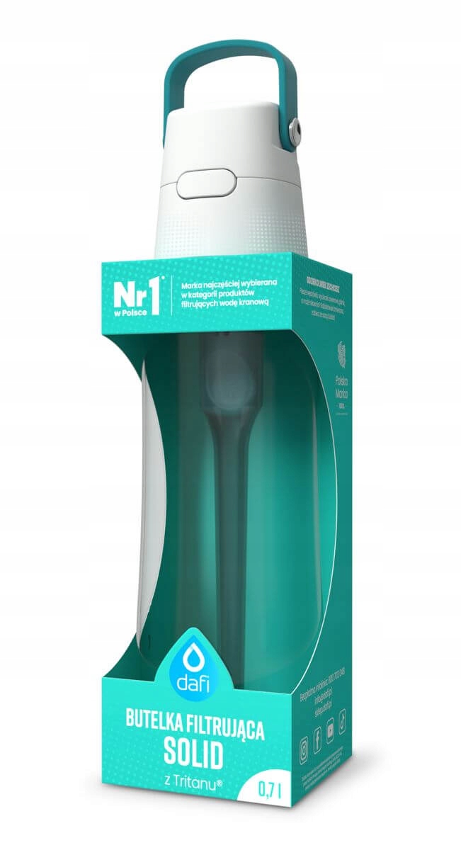 BUTELKA FILTRUJĄCA WODĘ SOLID 0,7L FILTR TURKUSOWA Typ butelka filtrująca