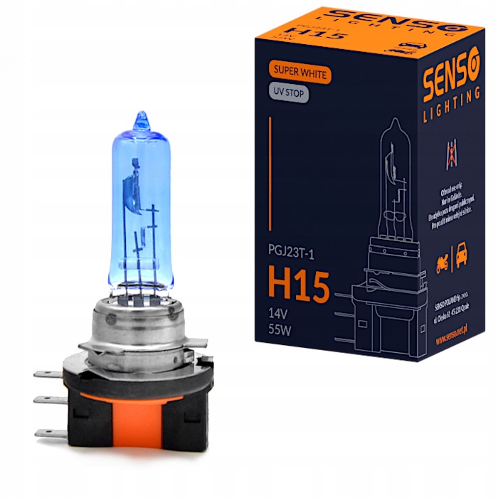 Żarówka Senso White H15 12V 15/55W PGJ23t-1