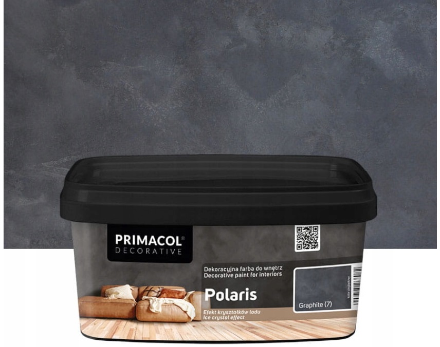Primacol Polaris Farba Dekoracyjna Do Ścian Graphite 7 1L