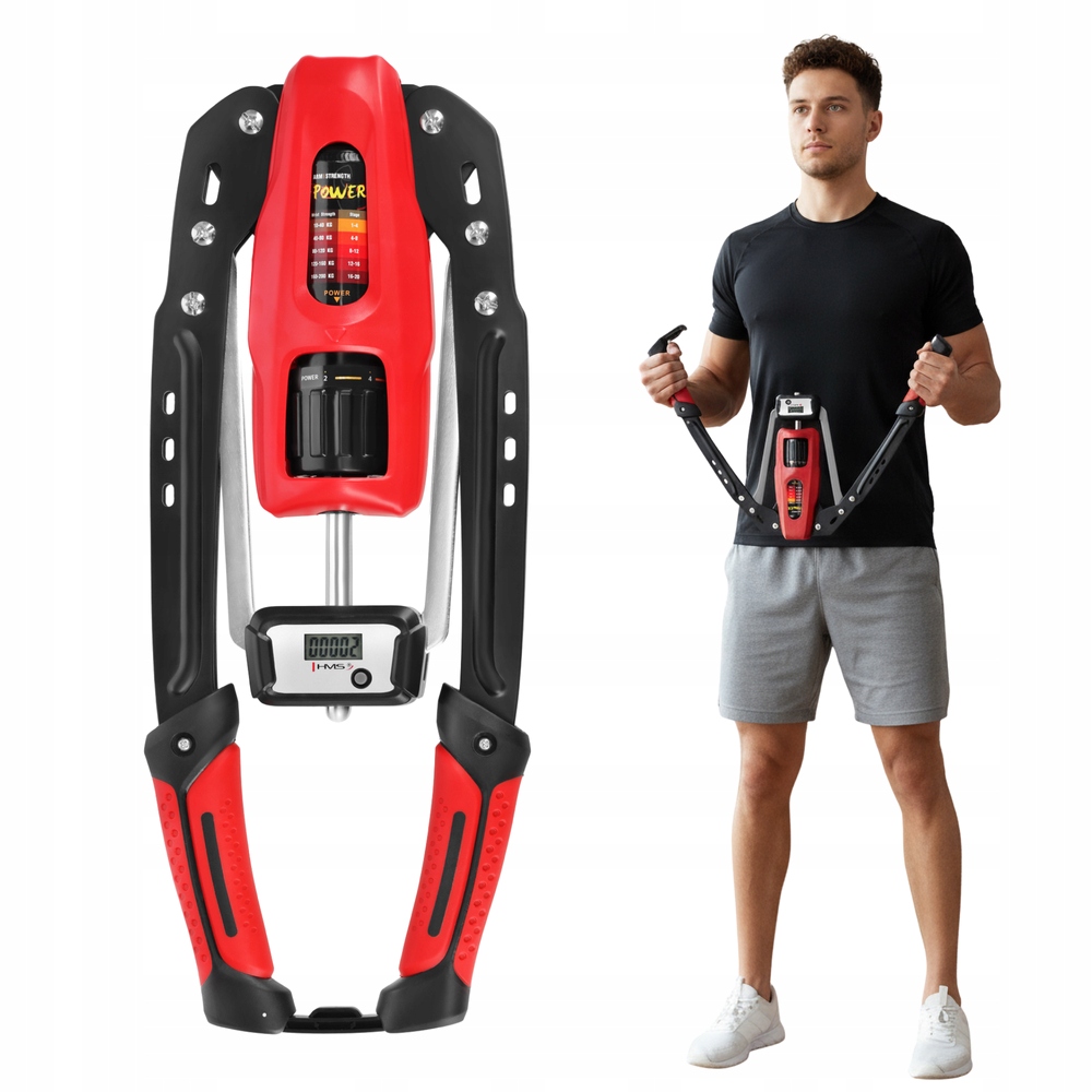 Hydraulický posilovač/expandér pro cvičení paží a hrudníku s počítadlem Hms