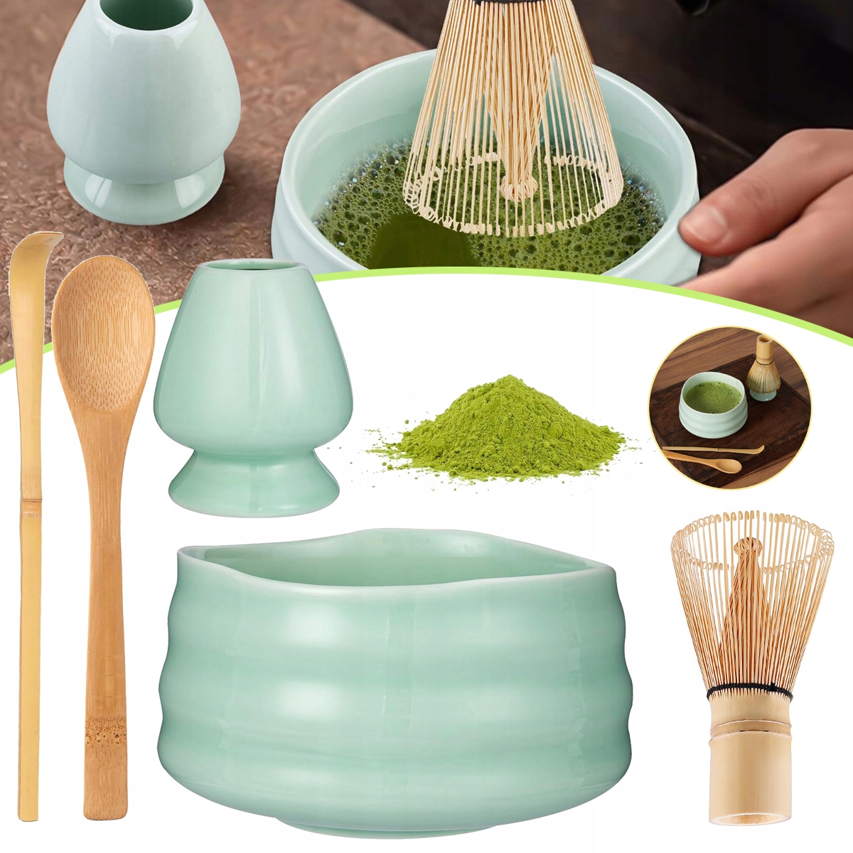 Sada Na Čaj Matcha S Bambusovou Šlehací Metlou, Japonský Čajový Obřad