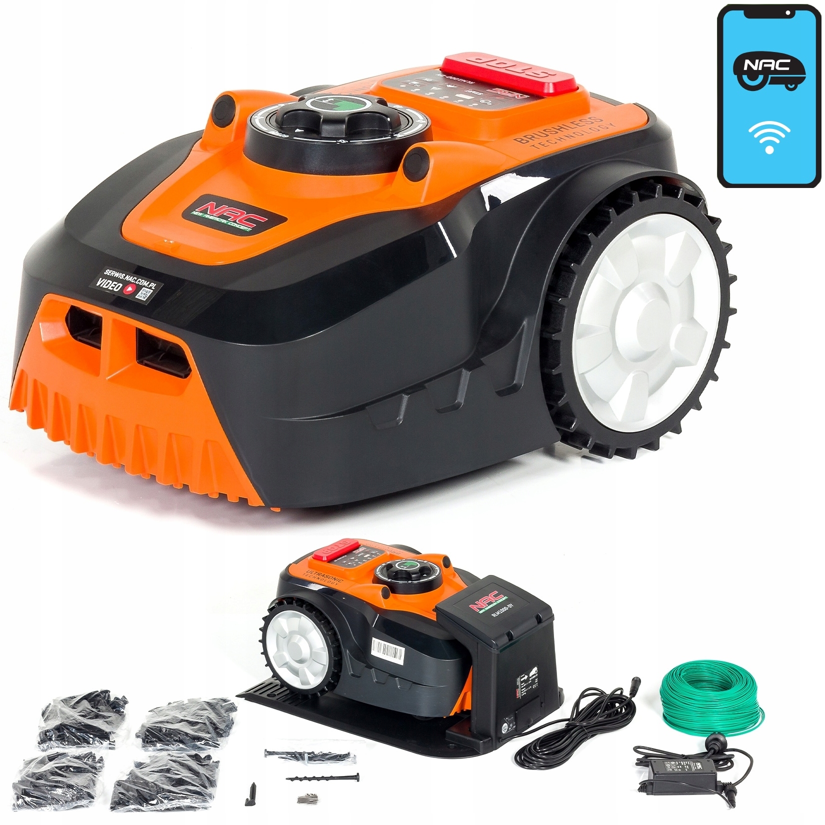 Robotická Kosačka Nac RLM1000-DY Automatická Kosačka 1000 M2 18 CM 20 V 4 Ah