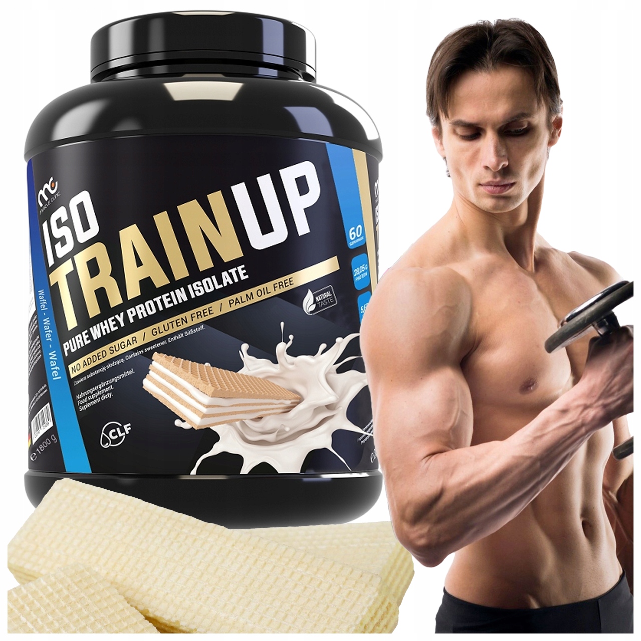 Muscle Clinic Isotrain Up Proteinový Izolát Bílkoviny Na Hmotnost 1800 G Příchuť Oplatek