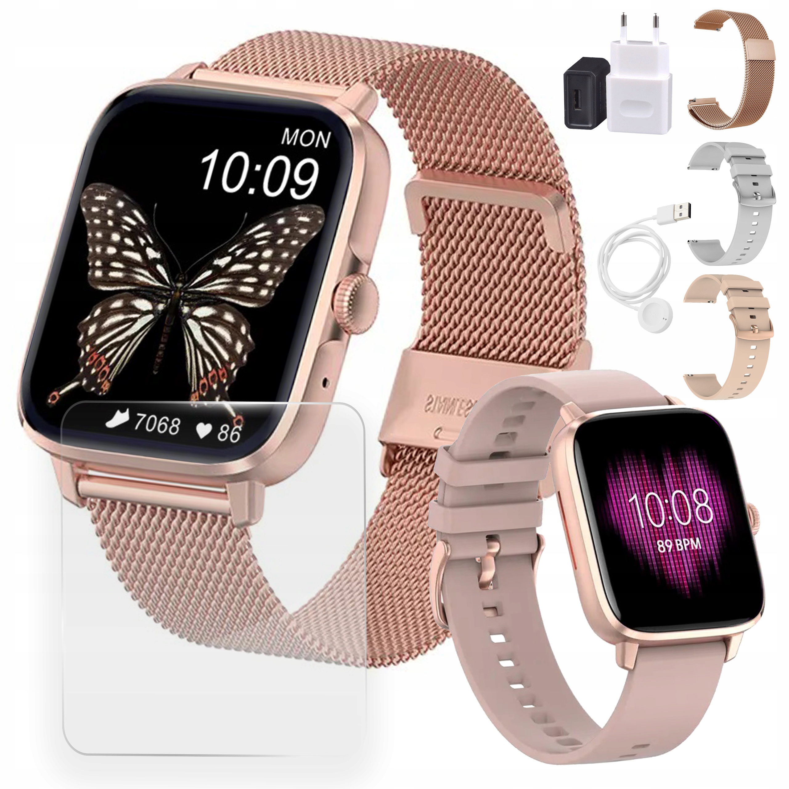 ZEGAREK SmartWatch Damski ROZMOWY EKG PULS MENU PL